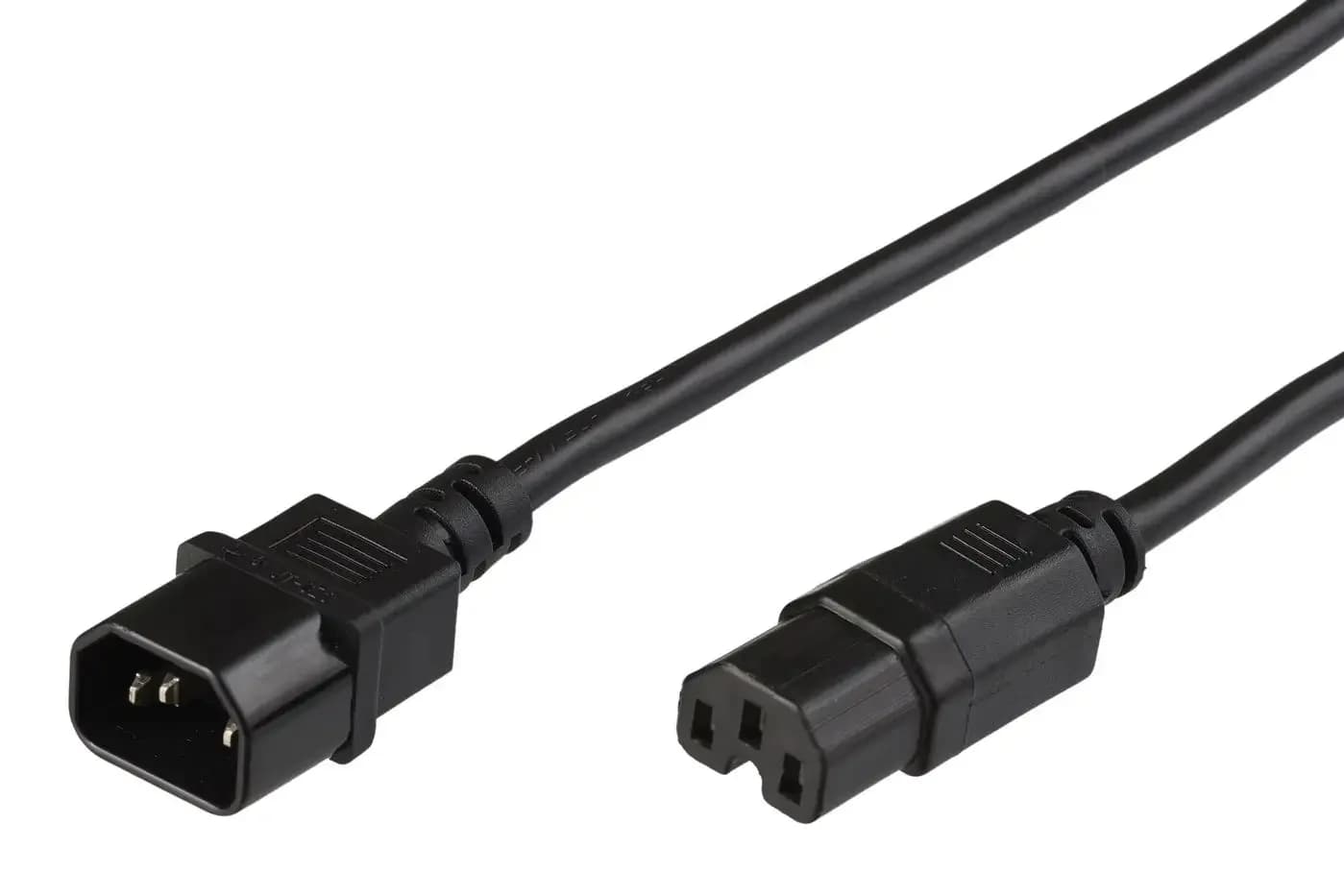 Qida kabeli, IEC 60320 C15 - IEC 60320 C14, 2 m, Black (PE011420)