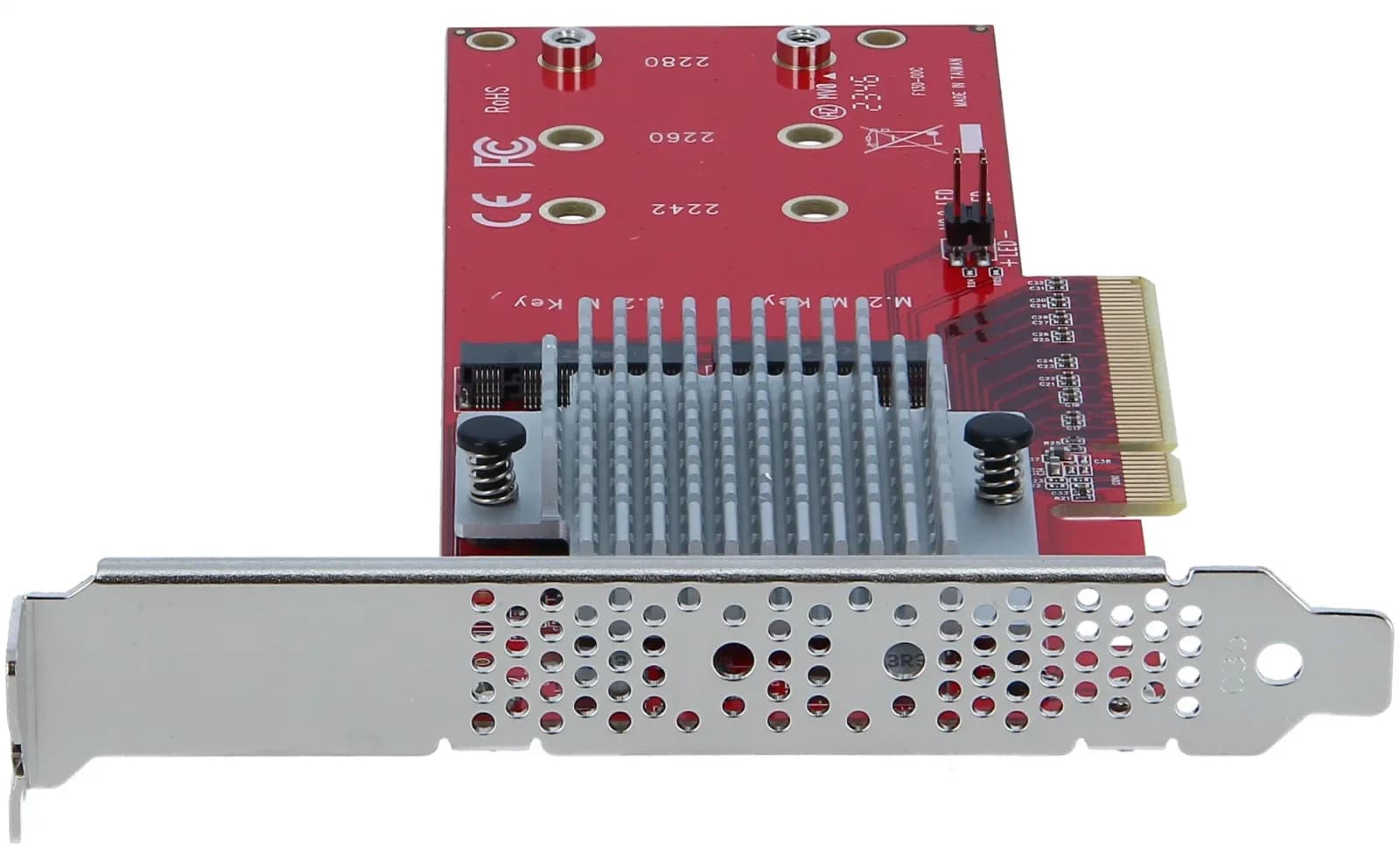 StarTech Dual M.2 PCIe SSD Адаптер Carf, x8 / x16 Dual NVMe AHCI M.2 SSD PCI Express 3.0, M.2 NGFF PCIe (M-Key) (PEX8M2E2)