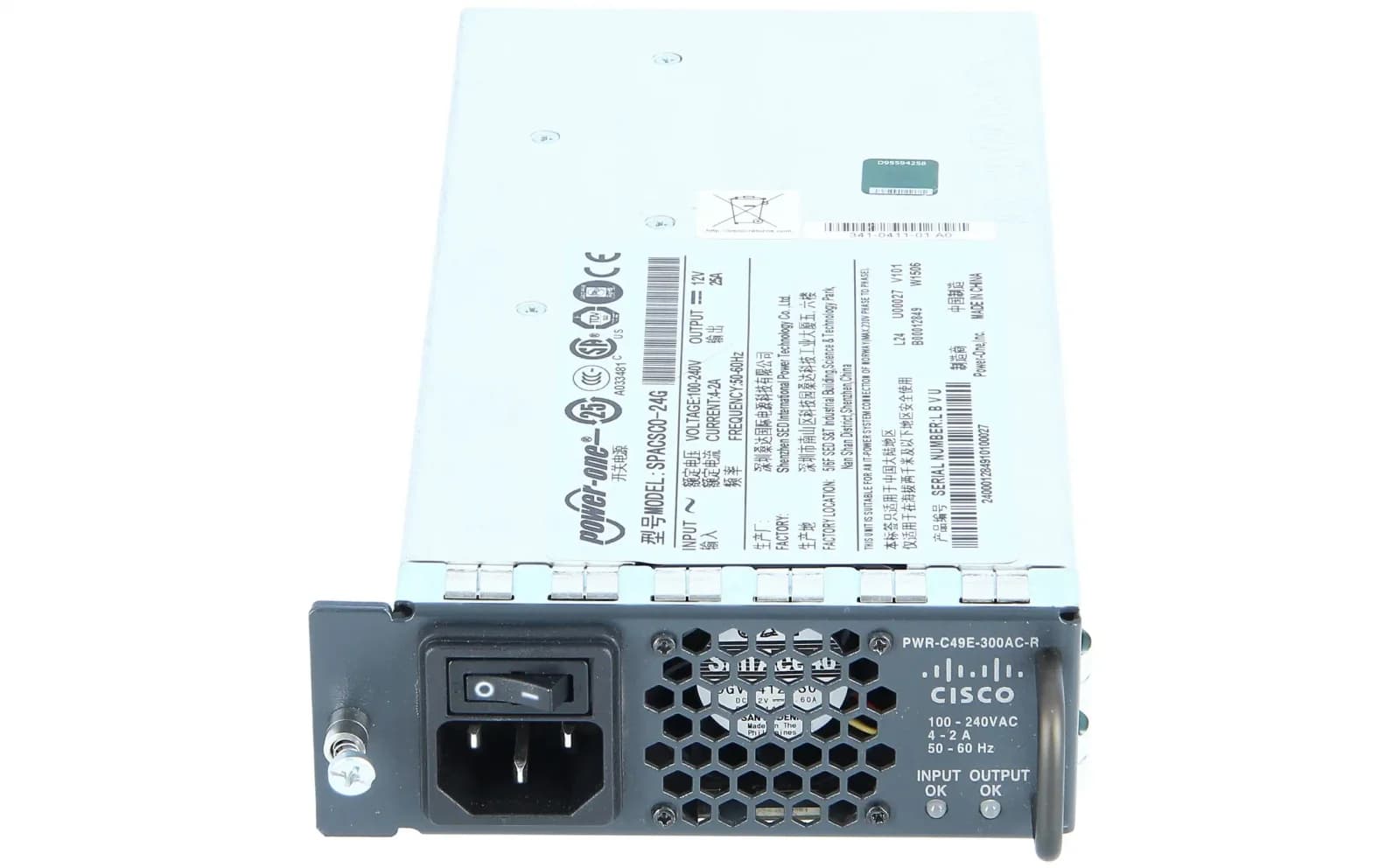 Cisco qida bloku redundant / Hot-Plug (Plug-In-модуль) (PWR-C49E-300AC-R)