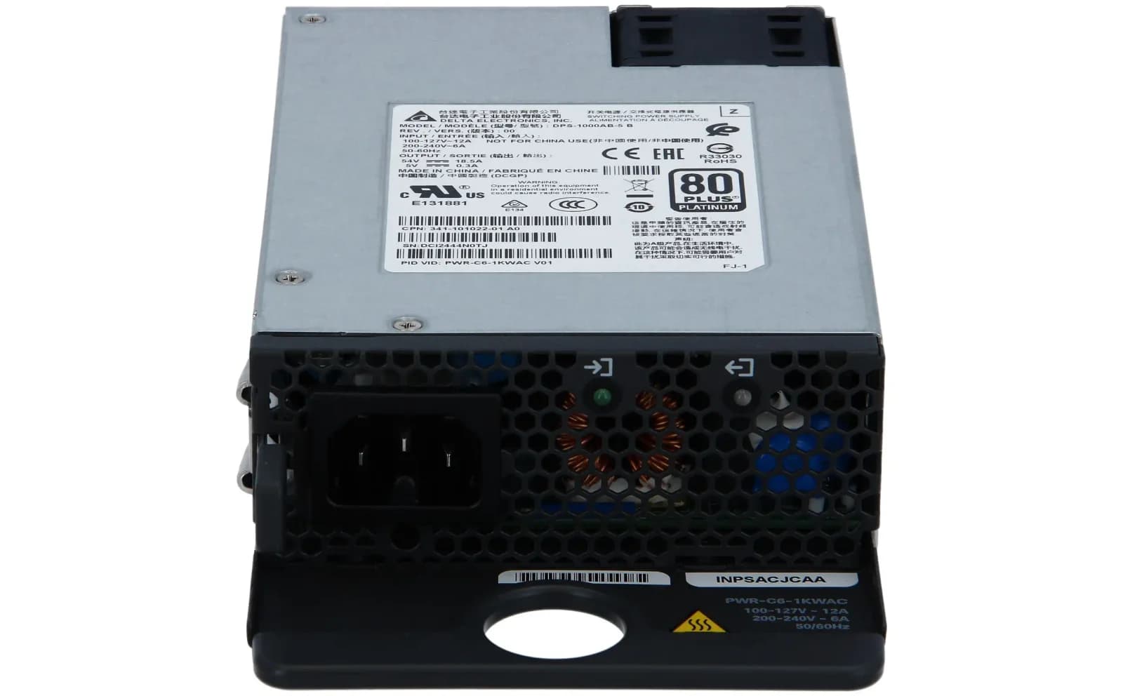 Cisco Config 6, qida bloku Hot-Plug (Plug-In-модуль) (PWR-C6-1KWAC)
