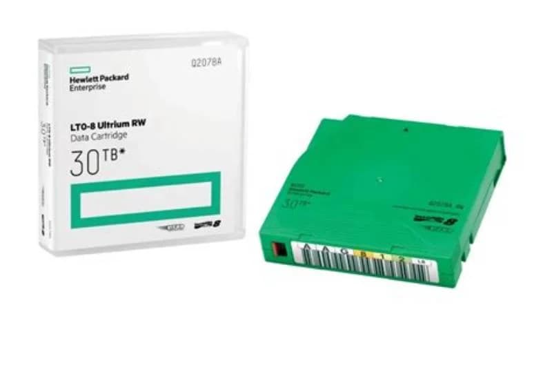HPE LTO-8 Ultrium 30TB RW Non Custom Labeled Library Pack 20 Data Cartridges with Cases (Q2078AN)