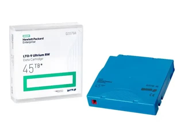 HPE LTO Ultrium 9, 18 TB / 45 TB, write-on labels, light blue (Q2079A)