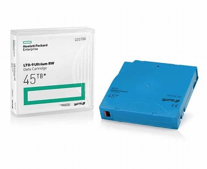 HPE 20 x LTO Ultrium 9, 18 TB / 45 TB, write-on labels non custom labelled, light blue, library pack (Q2079AN)