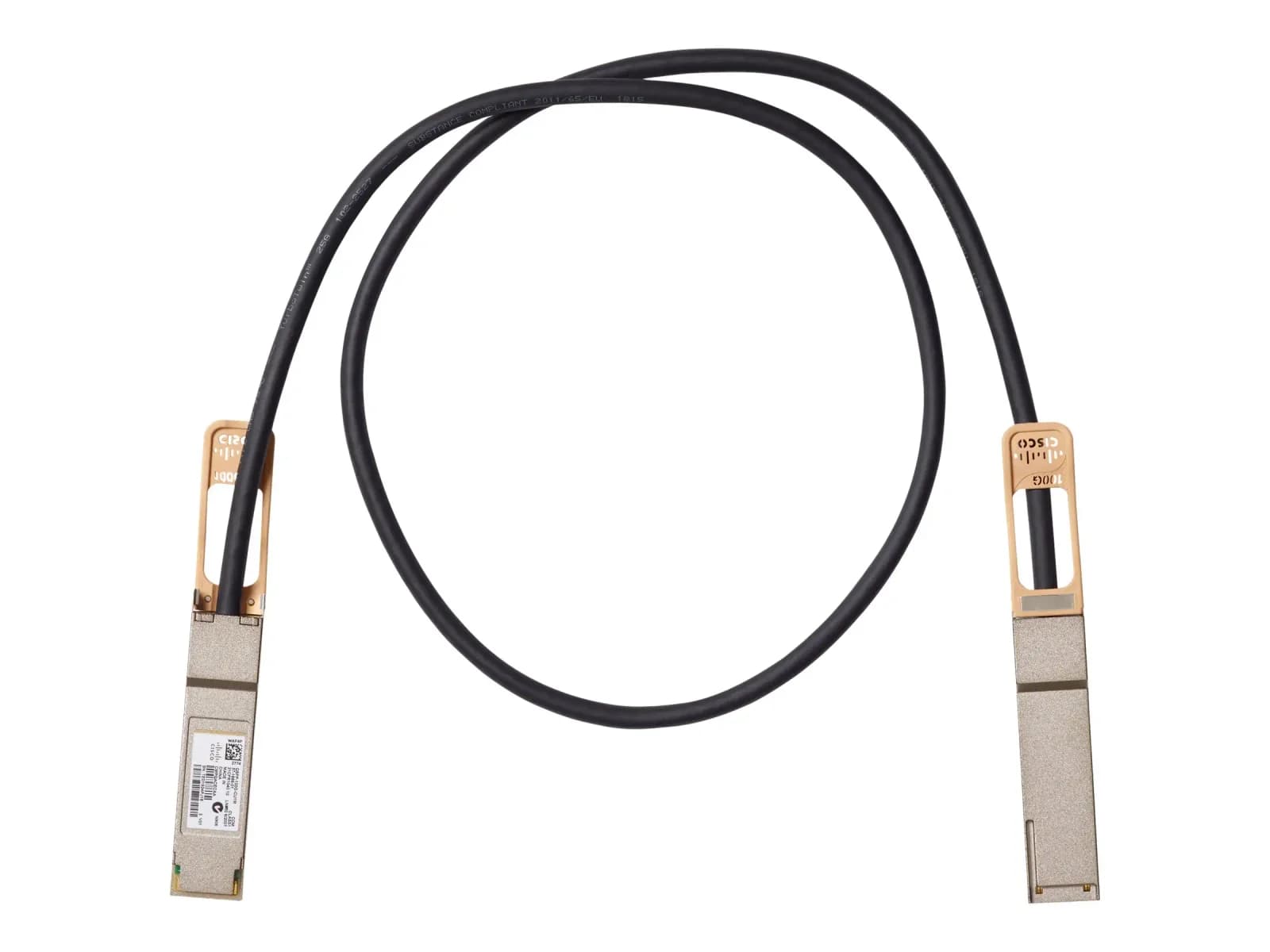 100GBASE-CR4 Passive Copper Cable, birbaşa qoşulma kabeli, QSFP - QSFP, 1 m, twinaxial, passiv (QSFP-100G-CU1M-C)
