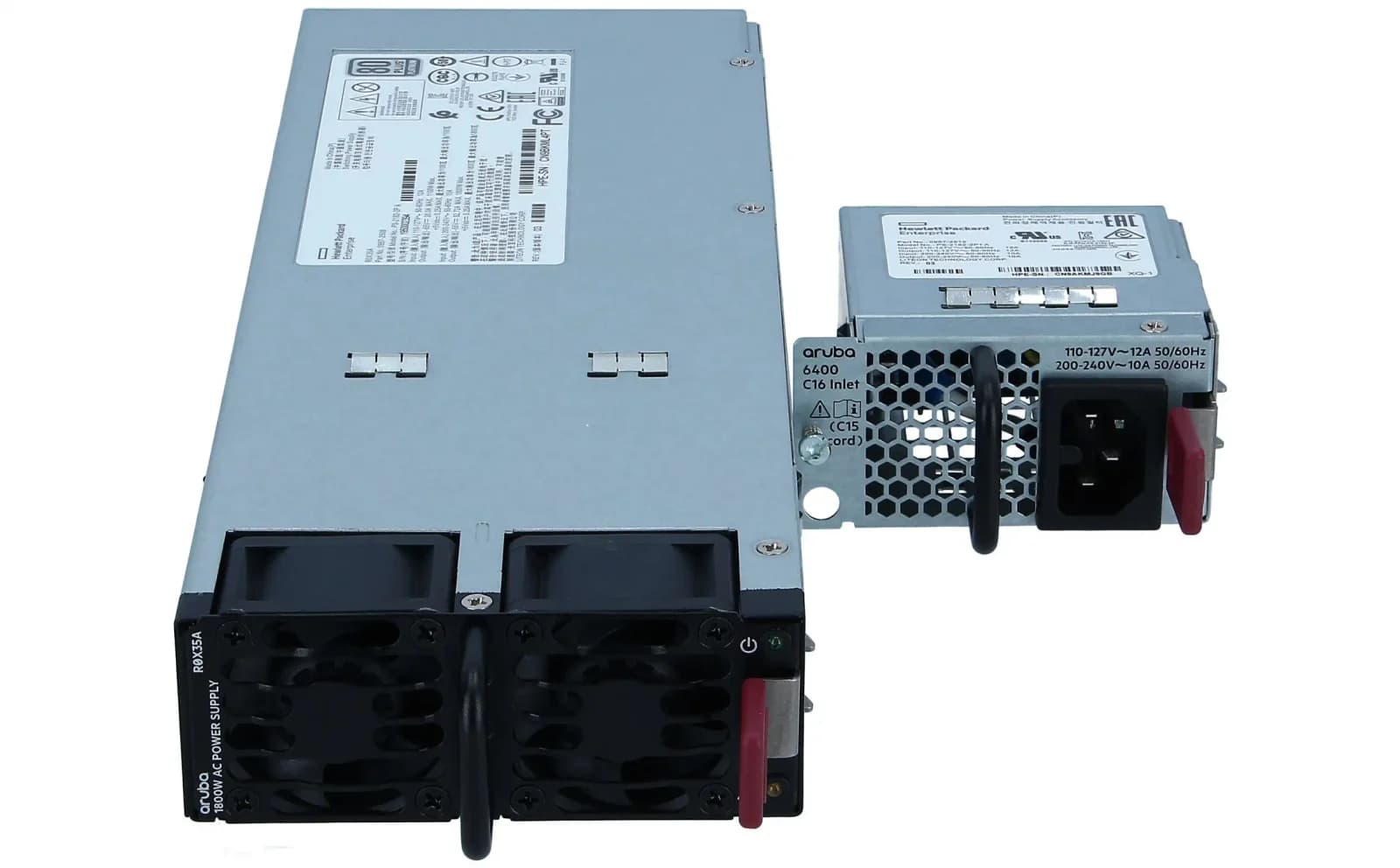 HPE Aruba, With C16 Inlet Адаптер, power supply, hot-plug (plug-in module), AC/DC, 1800 Watt, Europe (R0X35A)