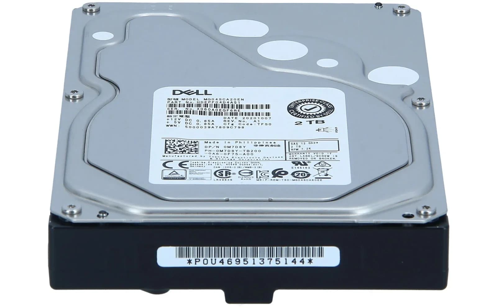 DELL 2TB 7.2K 3.5INCH 6GB SAS HDD (R755K)
