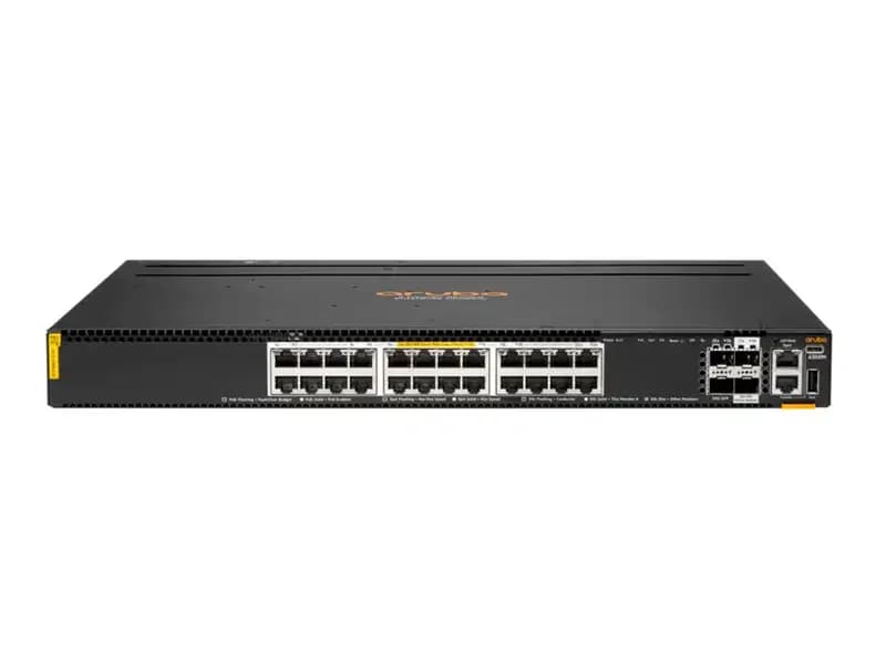 HPE Aruba 6300M, Switch, L3, Managed, 24 x 100/1000/2.5G/5G/10GBase-T (4PPoE) + 2 x 10 Gigabit / 25 Gigabit / 50 Gigabit SFP56 (uplink / (R8S89A)