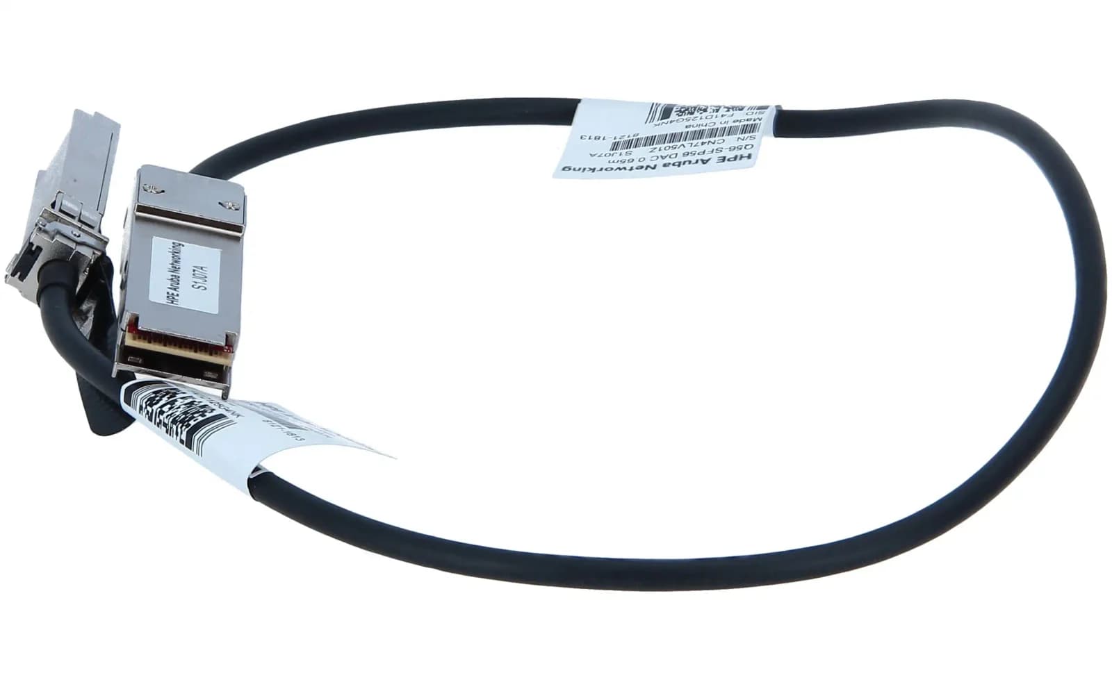 HP Aruba Networking, 50G, QSFP56 to SFP56, 0.65m, DAC Cable (S1J07A)
