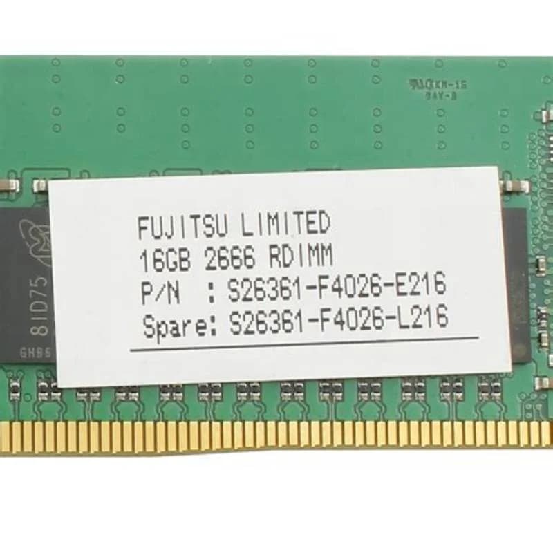Fujitsu DDR4, module, 16 GB, DIMM 288-pin, 2666 MHz / PC4-21300, 1.2 V, registered, ECC (S26361-F4026-L216)