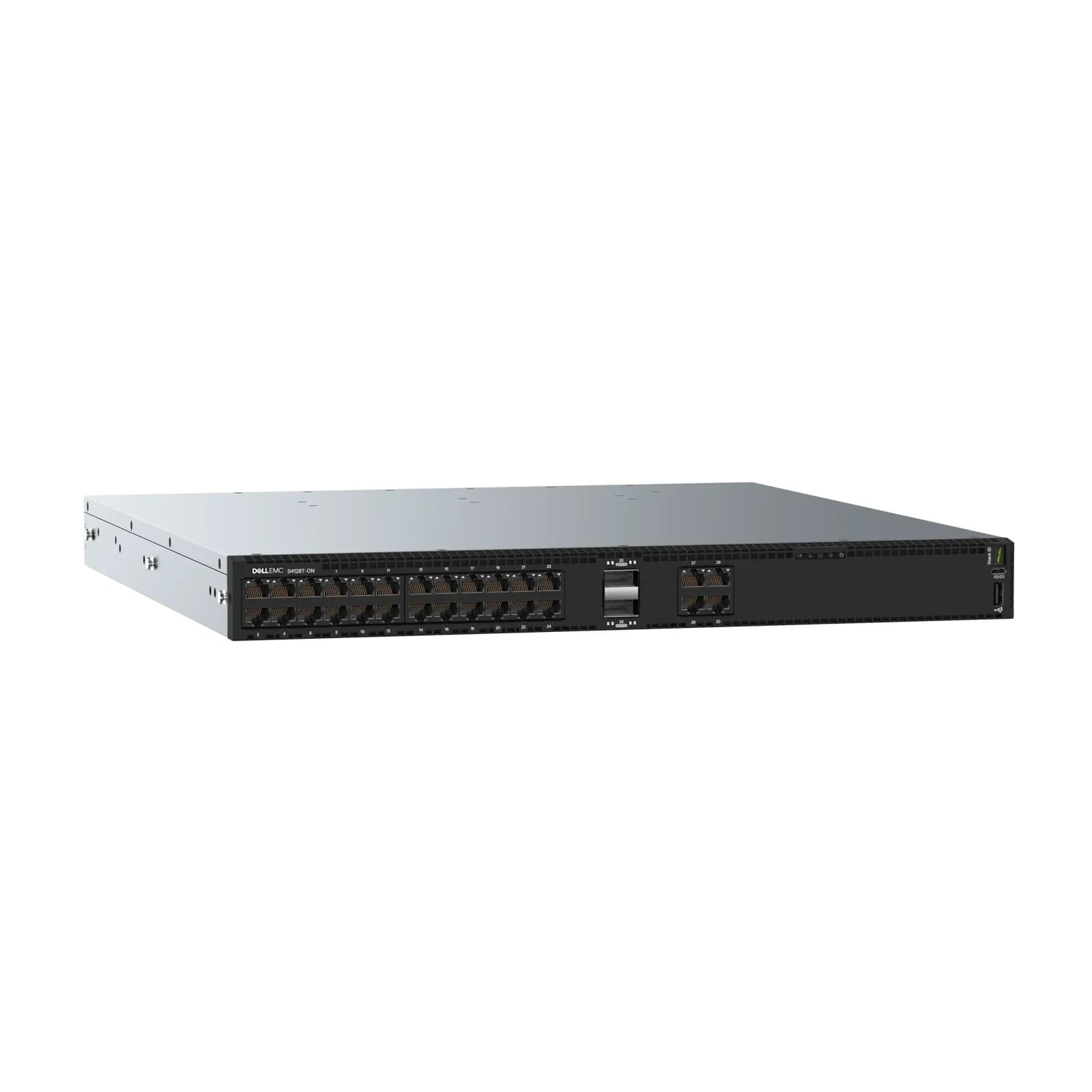 DELL EMC Networking S4128T-ON, Switch, L3, Managed, 28 x 10GBase-T + 2 x 100 Gigabit QSFP28, front to back airflow, rack-mountable (S4128T-ON)