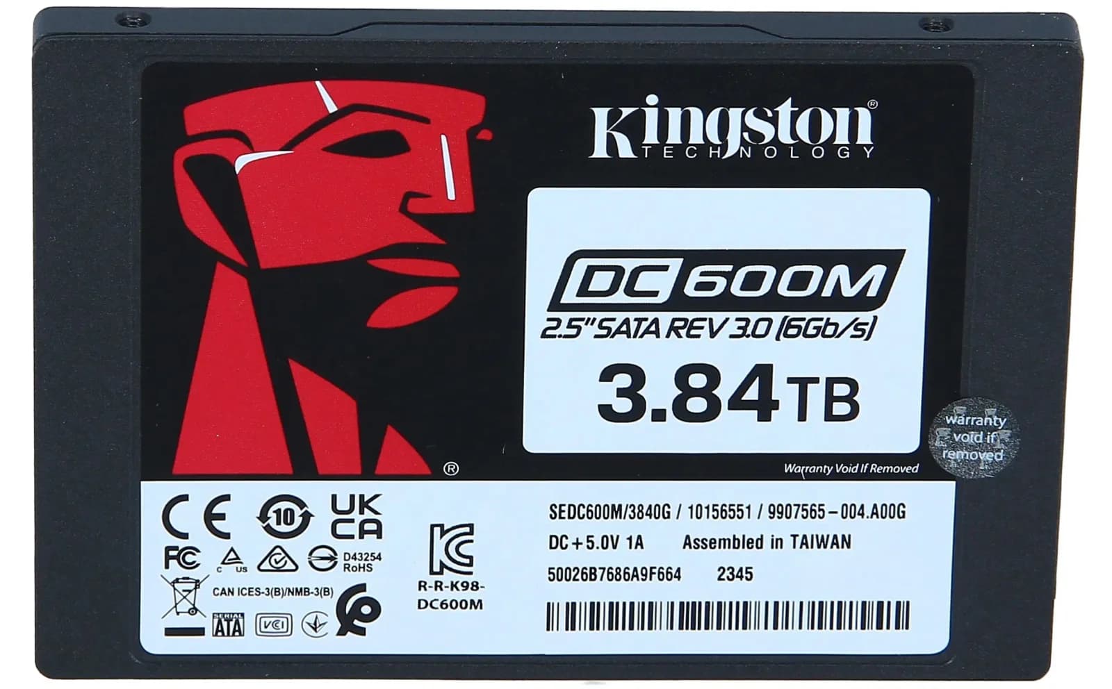 Kingston DC600M, SSD, Mixed Use, 3.84 TB, internal, 2.5", SATA 6Gb/s (SEDC600M-3840G)