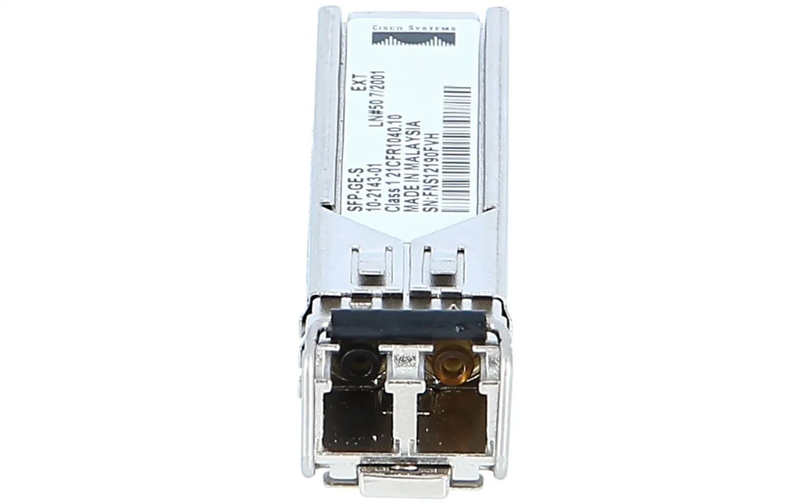 Cisco SFP (mini-GBIC) transceiver module, GigE, 1000Base-SX, LC multi-mode, 550 m, 850 nm (SFP-GE-S)