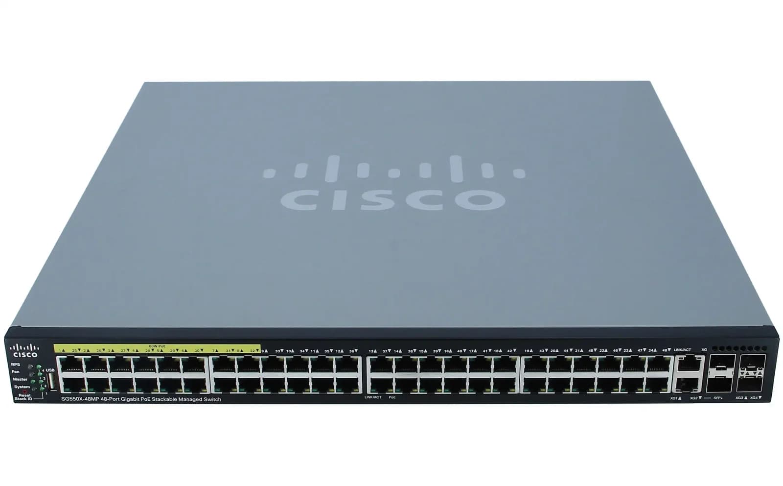 Cisco SG550X-48MP 48-port Gigabit Stackable Switch, Switch, 1.000 Mbps (SG550X-48MP-K9-EU)
