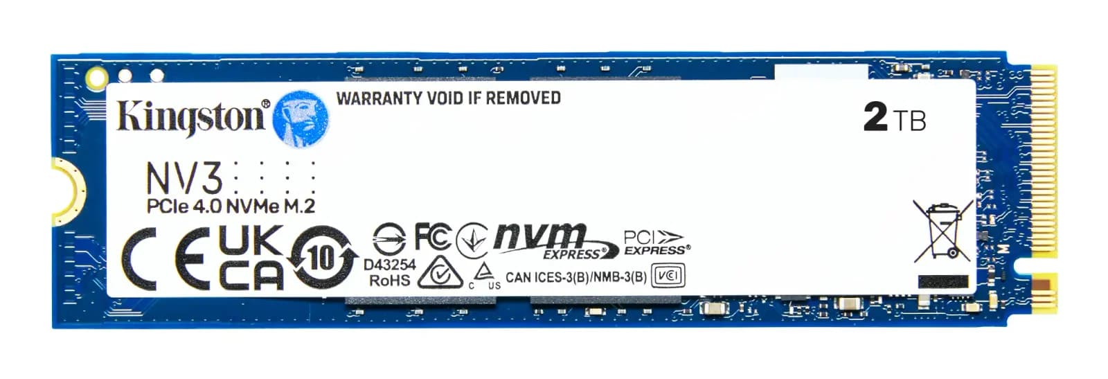Kingston NV3, SSD, 2 TB, internal, M.2 2280, PCIe 4.0 x4 (NVMe) (SNV3S-2000G)