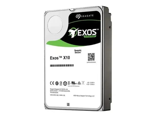 Seagate Exos X10, Hard drive, 10 TB, internal, 3.5", SAS 12Gb/s, 7200 rpm, buffer: 256 MB (ST10000NM0096)