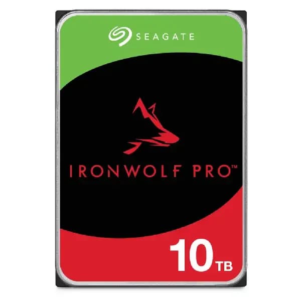 Seagate IronWolf Pro, Hard drive, 10 TB, internal, 3.5", SATA 6Gb/s, 7200 rpm, buffer: 256 MB (ST10000NT001)
