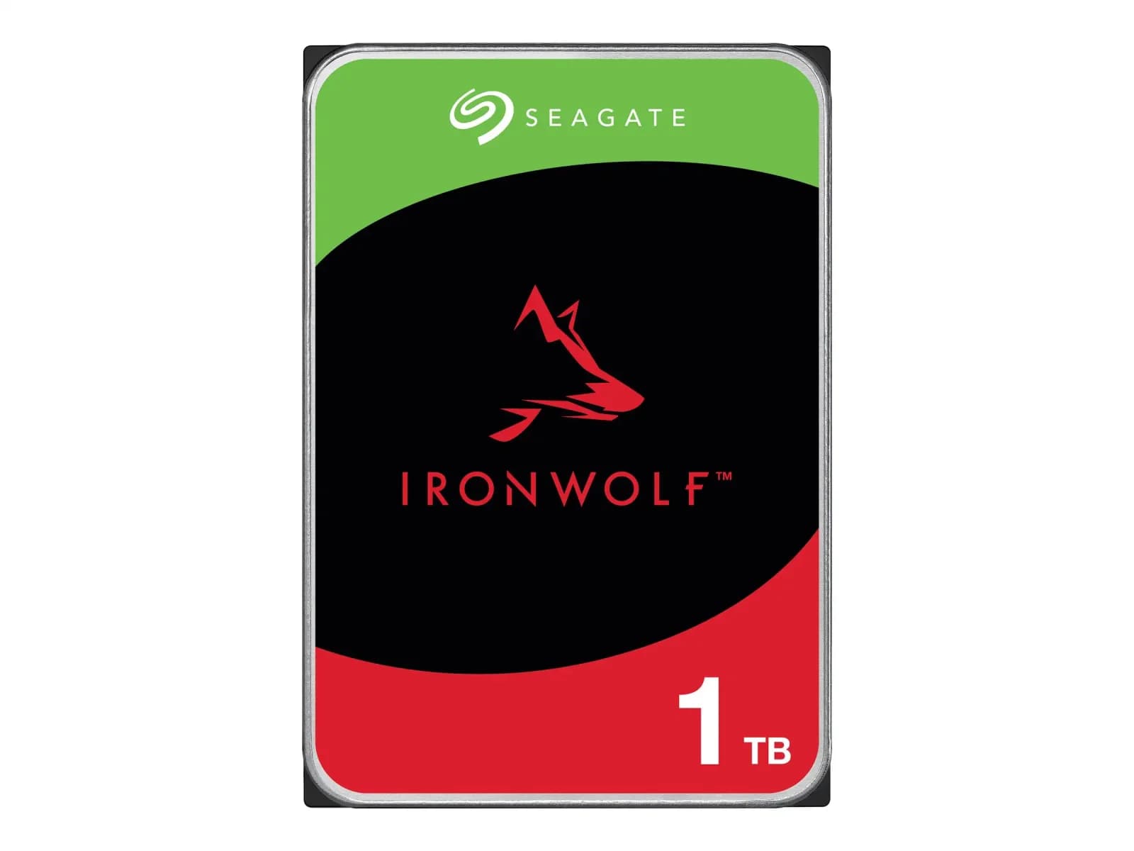 Seagate IronWolf, Hard drive, 1 TB, internal, 3.5", SATA 6Gb/s, 5400 rpm, buffer: 256 MB (ST1000VN008)