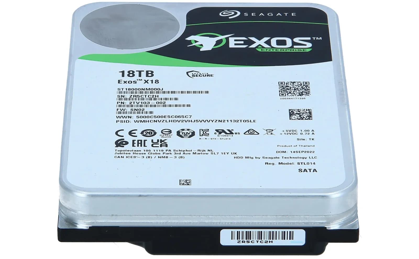 Seagate Exos X18 ST18000NM000J, sərt disk, 18 TB (ST18000NM000J)