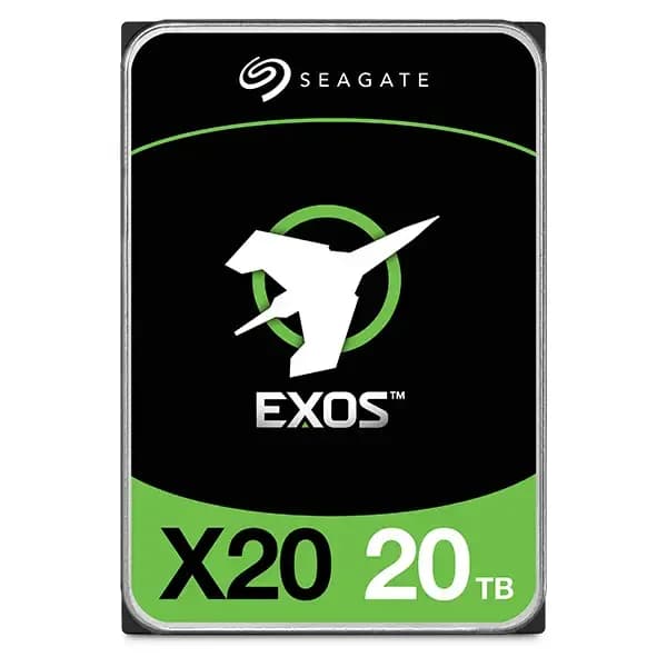 Seagate Exos X20, Hard drive, 20 TB, internal, SAS 12Gb/s, 7200 rpm, buffer: 256 MB (ST20000NM002D)