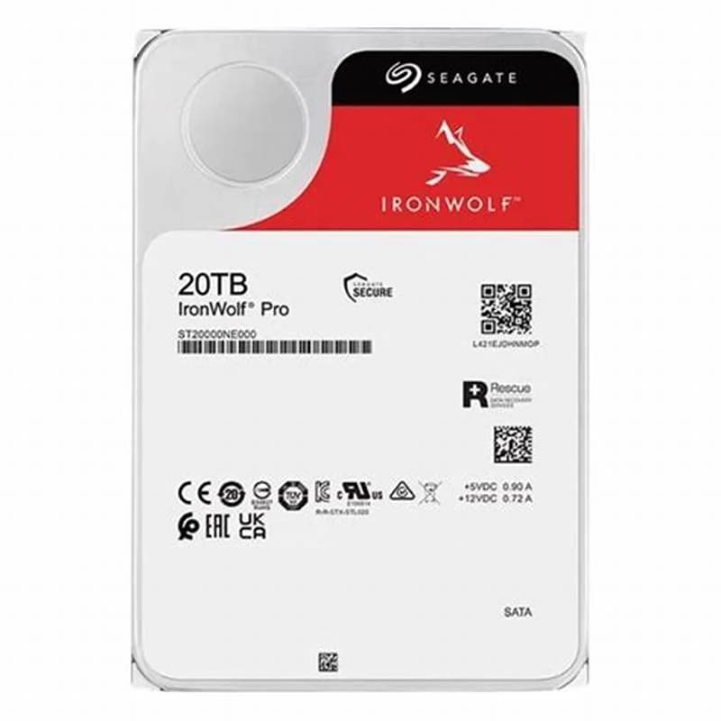Seagate IronWolf Pro ST20000NT001, Hard drive, 20 TB, internal, 3.5", SATA 6Gb/s, 7200 rpm, buffer: 256 MB (ST20000NT001)