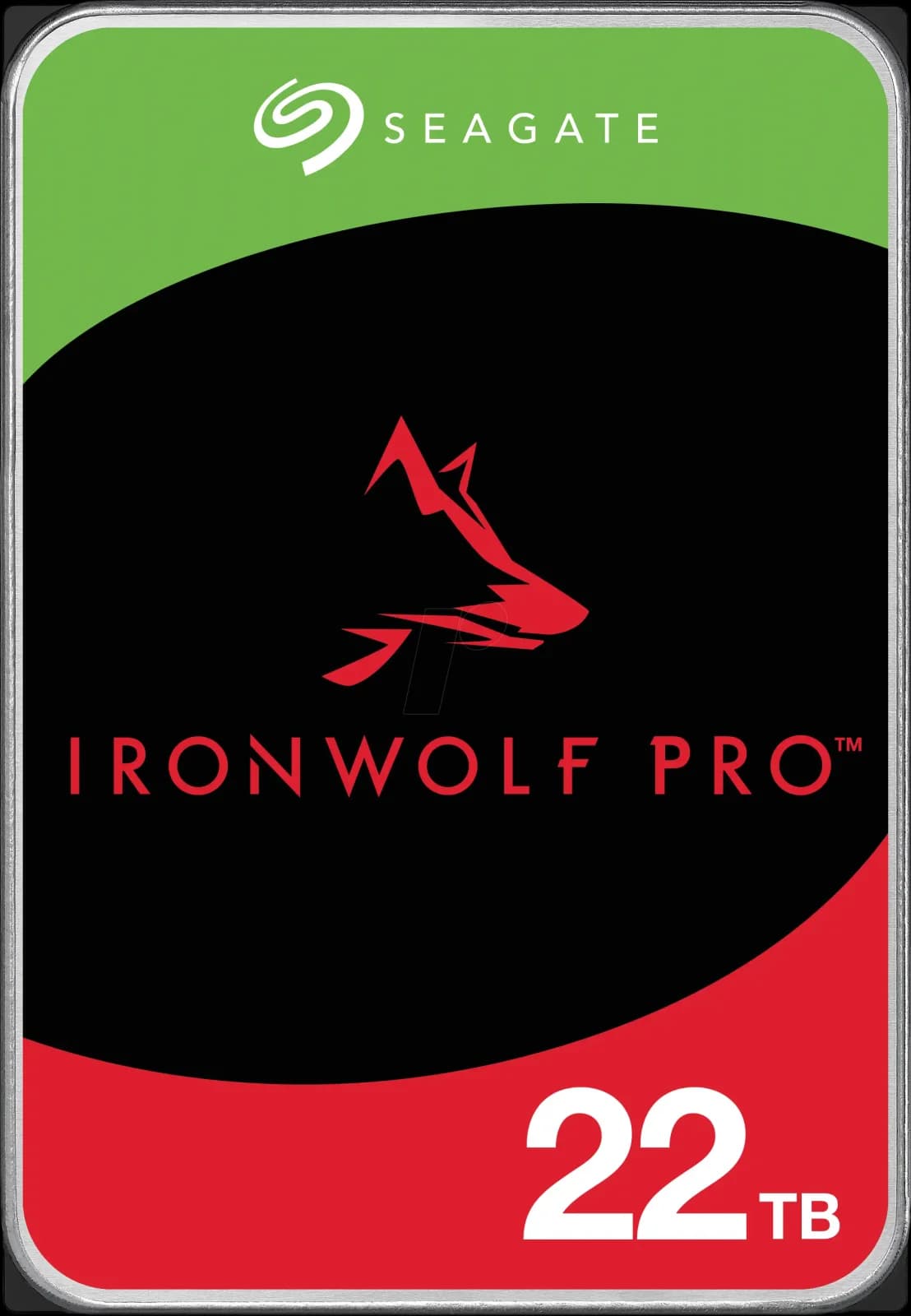 Seagate IronWolf Pro, Hard drive, 22 TB, internal, 3.5", SATA 6Gb/s, 7200 rpm, buffer: 512 MB (ST22000NT001)
