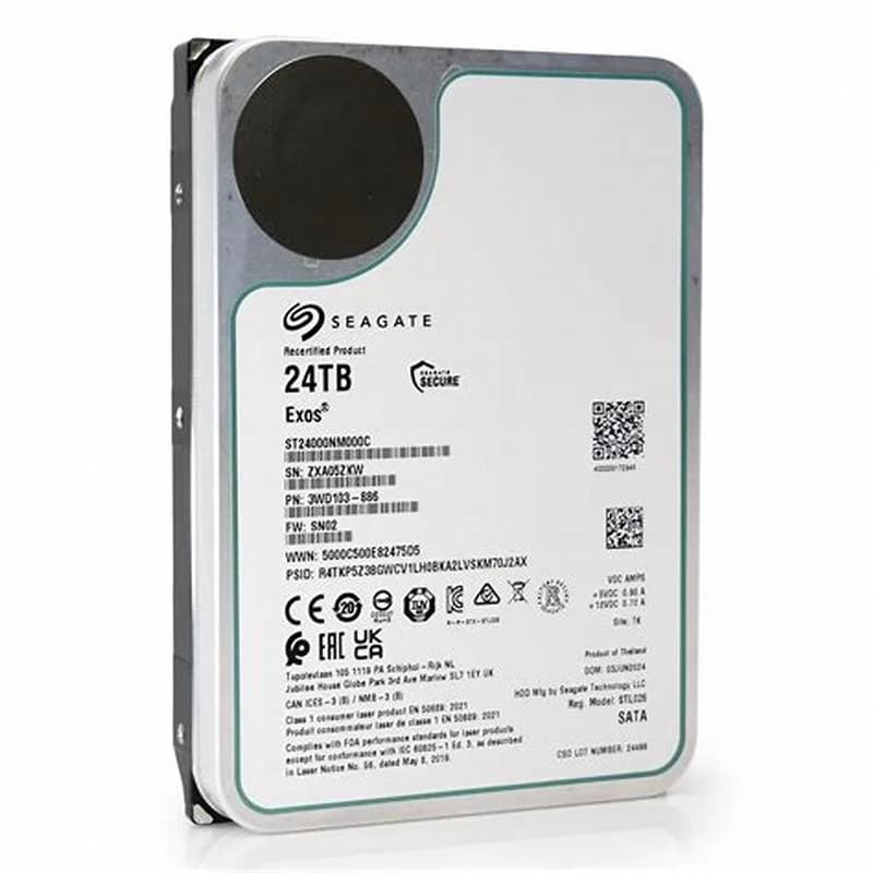 Seagate 24 TB, 7200 RPM, 3.5", SATA (ST24000NM000C)