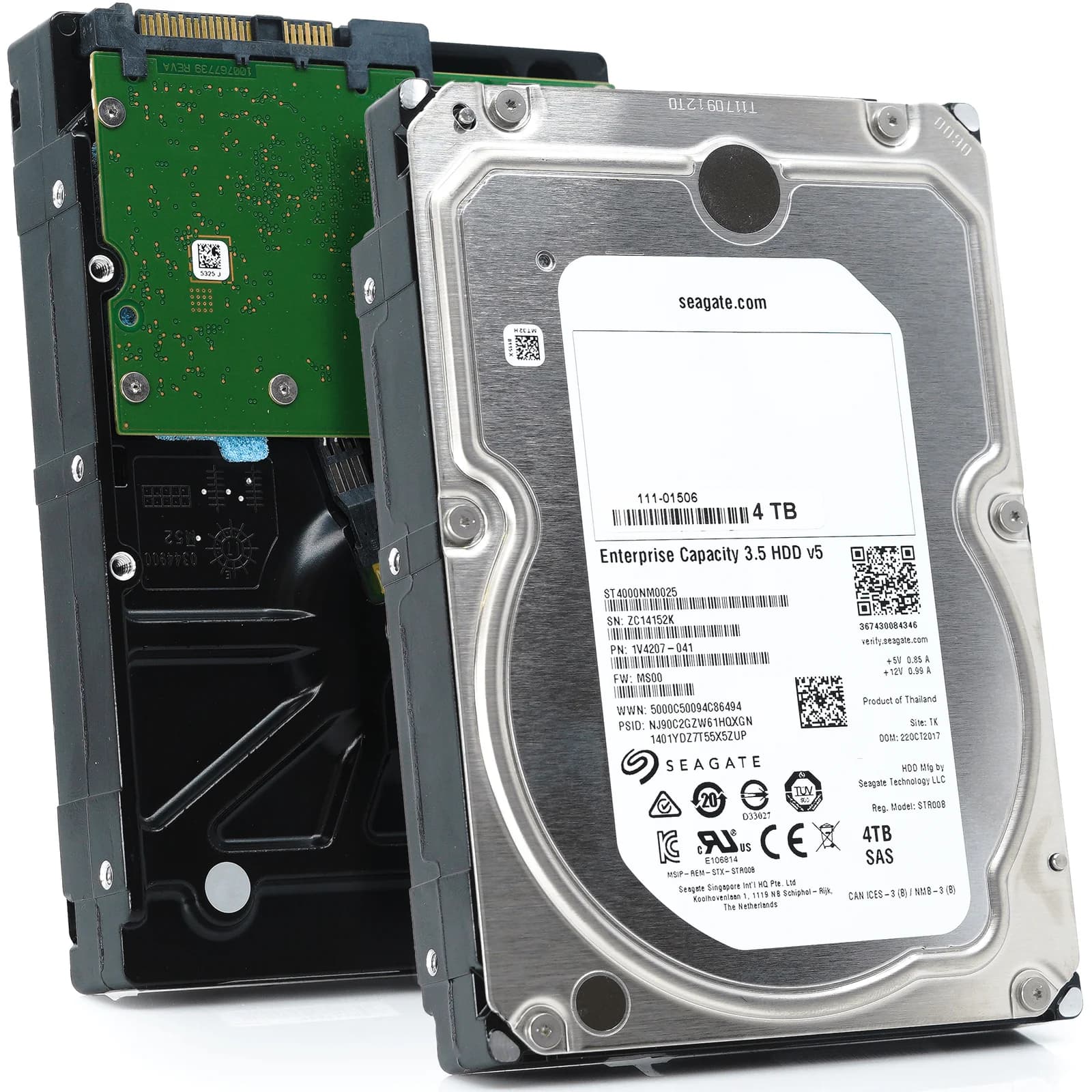 Seagate Exos 7E8 ST4000NM0025, Hard drive, 4 TB, internal, 3.5", SAS 12Gb/s, 7200 rpm, buffer: 128 MB (ST4000NM0025)
