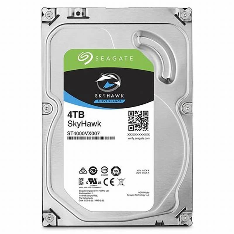 Seagate SkyHawk ST4000VX016, Hard drive, 4 TB, internal, 3.5", SATA 6Gb/s, buffer: 256 MB (ST4000VX016)