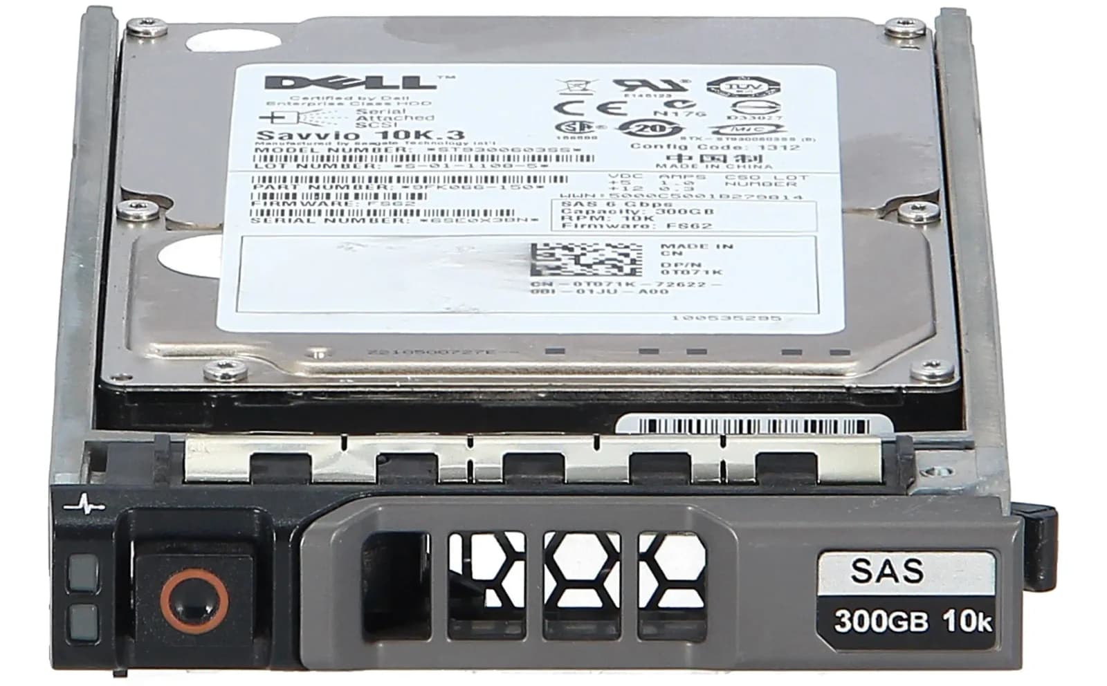 DELL 300GB 10K 2.5IN SAS HDD (T871K)