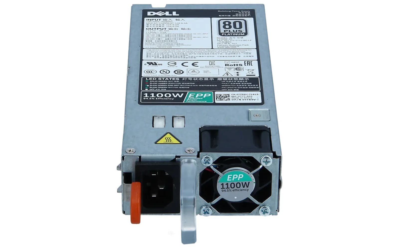 DELL PSU 1100W FOR PE R530 R630 R7 (TFR9V)
