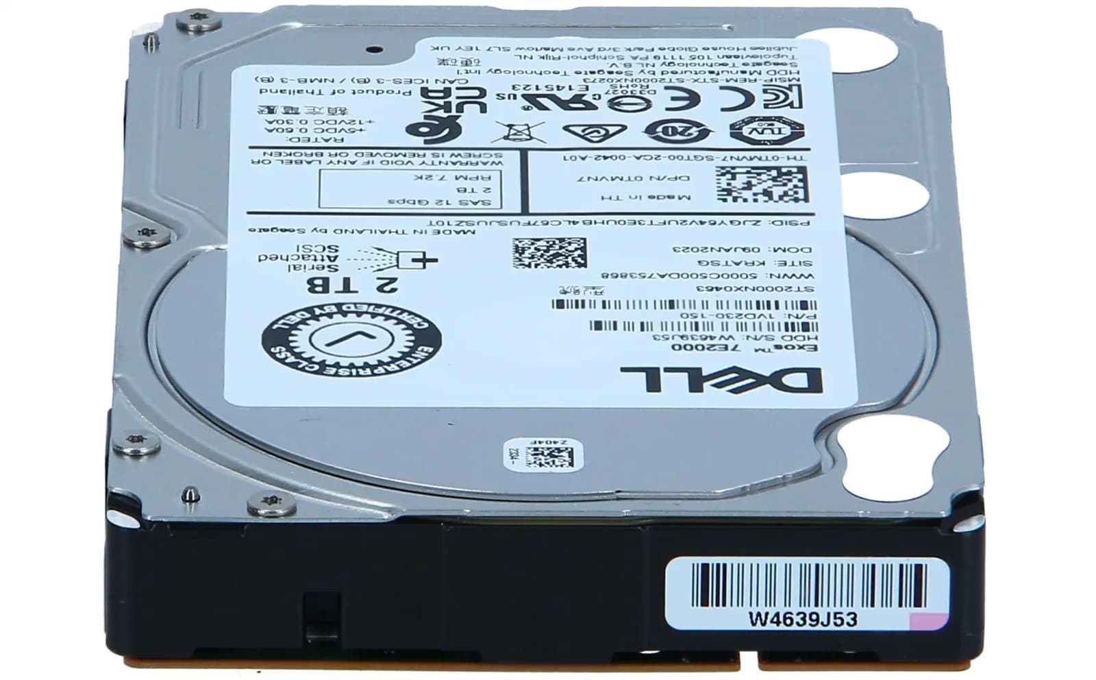DELL 2TB 7.2K 12Gbps 2.5" SAS 512e (TMVN7)