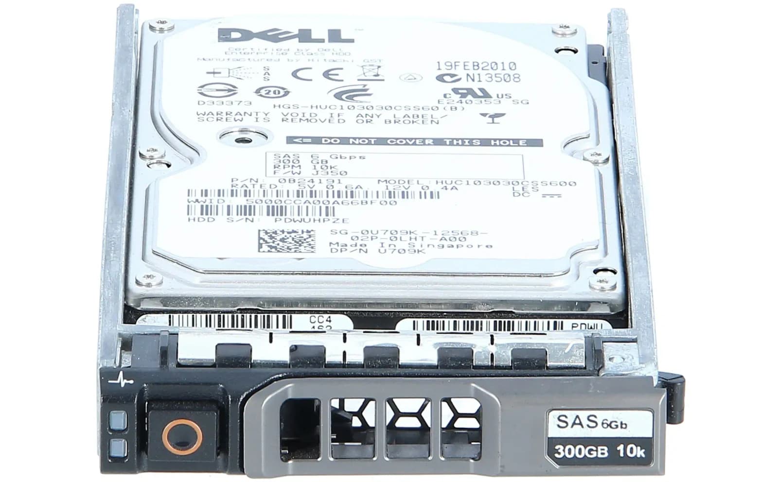 DELL 300GB 6G 10K 2.5INCH SAS HDD (U709K)