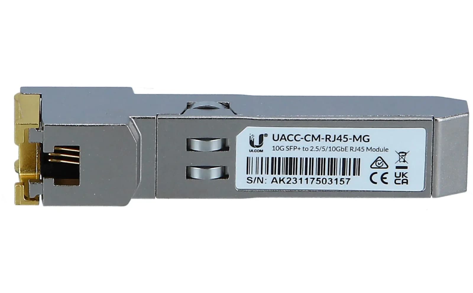 Ubiquiti SFP+ transceiver module, 10 GigE, over copper, RJ-45, 100 m (UACC-CM-RJ45-MG)