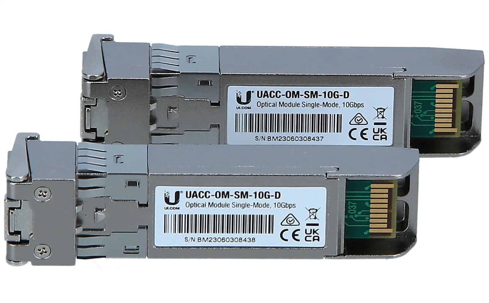 Ubiquiti SFP+ transceiver module, 10 GigE, LC single-mode, 10 km, 1310 nm, (Packung ilə 20) (UACC-OM-см-10G-D-20)