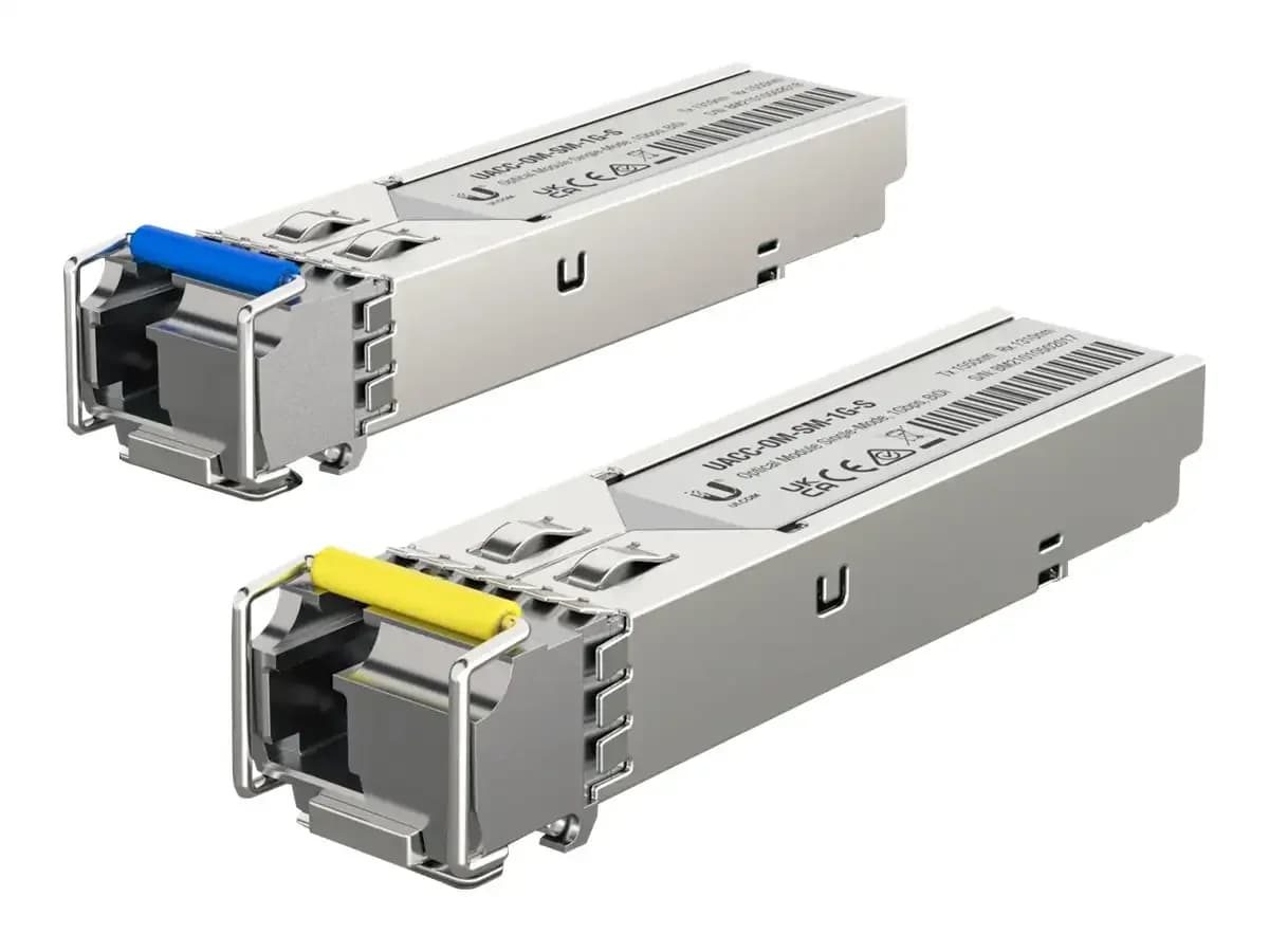 Ubiquiti SFP (mini-GBIC) transceiver module, GigE, 1000Base-BiDi, LC single-mode, 3 km, 1310 nm / 1550 nm (Packung ilə 2) (UACC-OM-см-1G-S-2)