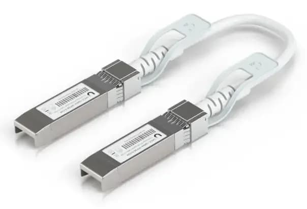 Ubiquiti UniFi, 25GBase direct attach cable, SFP28 (M) to SFP28 (M), 15 cm, 4.5 mm, white (UACC-UPLINK-SFP28-015M)