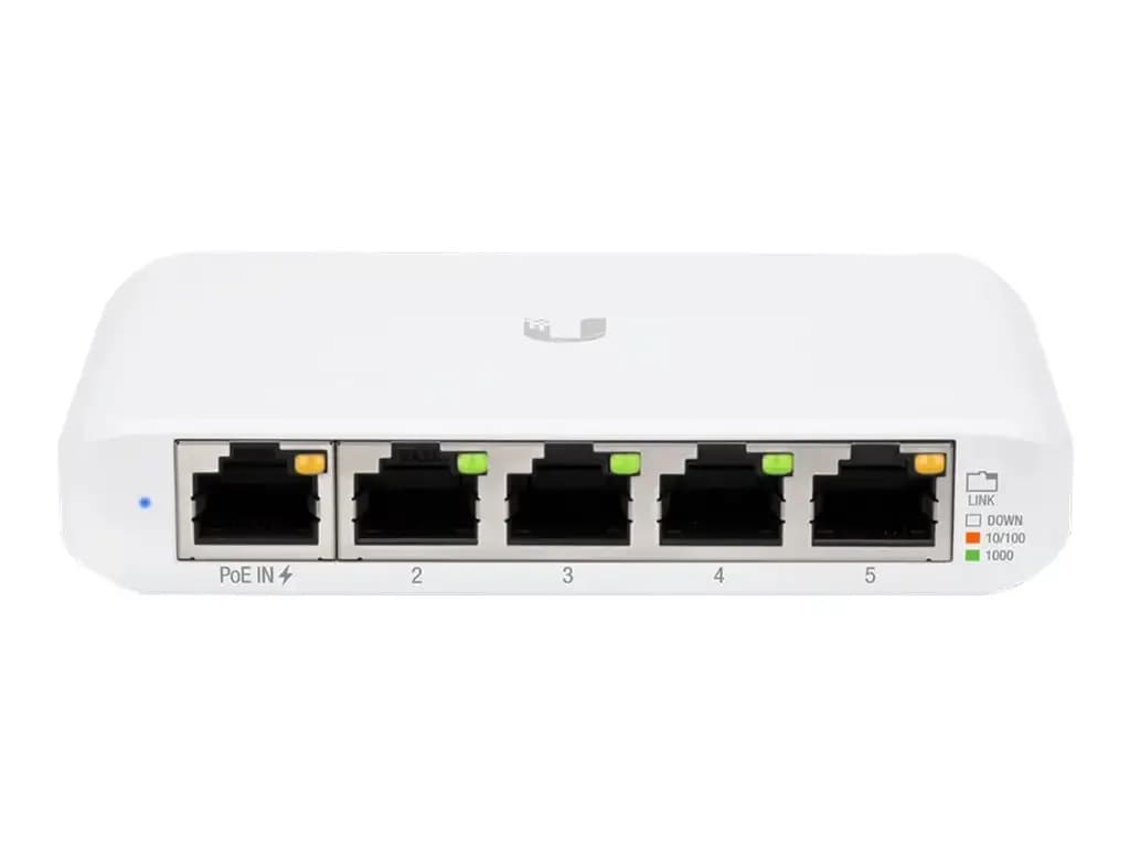 Ubiquiti UniFi Switch USW Flex Mini, Switch, Smart, 4 x 10/100/1000 + 1 x 10/100/1000 (PoE+) (USW-FLEX-MINI)