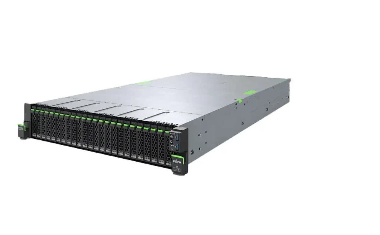 Fujitsu PRIMERGY RX2540 M7, Сервер, rack-mountable, 2U, 2-way, 1 x Xeon Silver 4410T / 2.7 GHz, RAM 32 GB, SATA, hot-swap 2.5" bay(s), no (VFYR2547SC231IN)