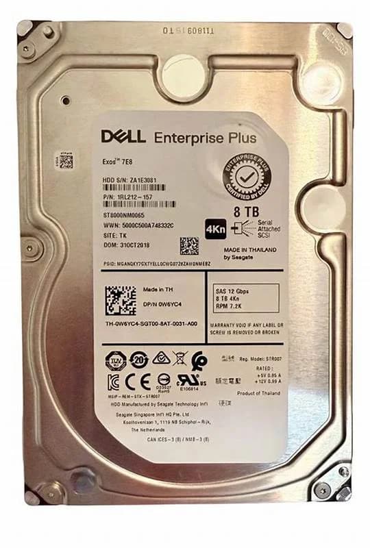 Dell W6YC4, 3.5 Zoll, 8000 GB, 7200 RPM (W6YC4)