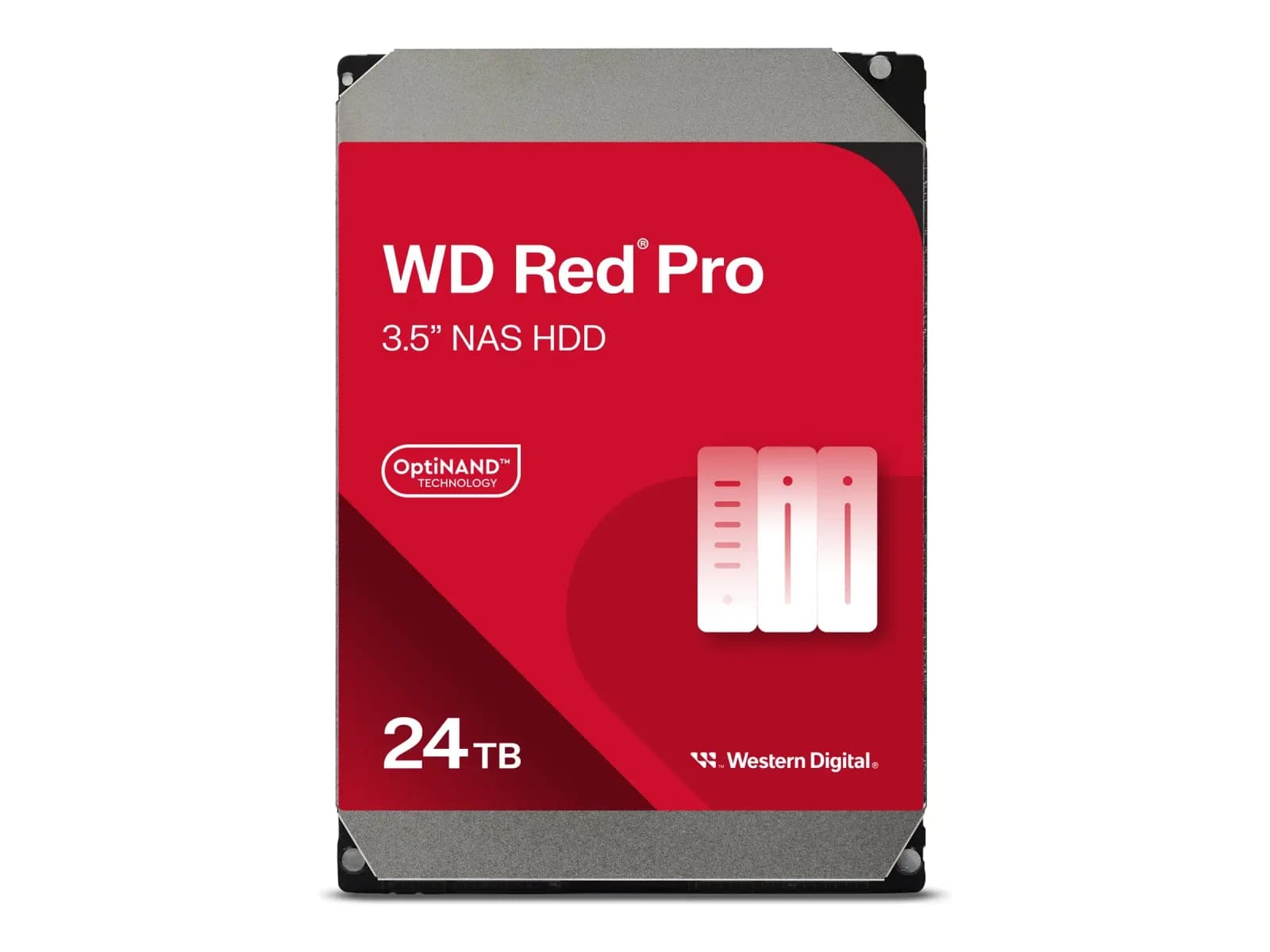 Western Digital Red Pro, Hard drive, Enterprise, 24 TB, internal, 3.5", SATA 6Gb/s, 7200 rpm, buffer: 512 MB (WD240KFGX)