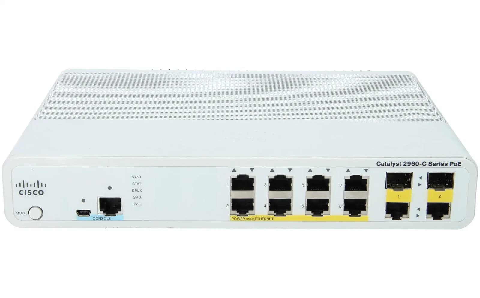 Cisco Catalyst 2960C Switch 8 FE PoE, 2 x Dual Uplink, Lan Base (WS-C2960C-8PC-L)
