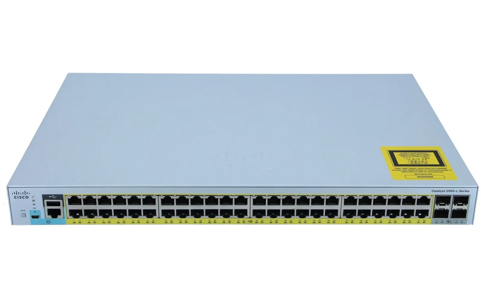 Cisco Catalyst 2960L 48 port GigE PoE+, 4x10G SFP+, Lan Lite (WS-C2960L-48PQ-LL)