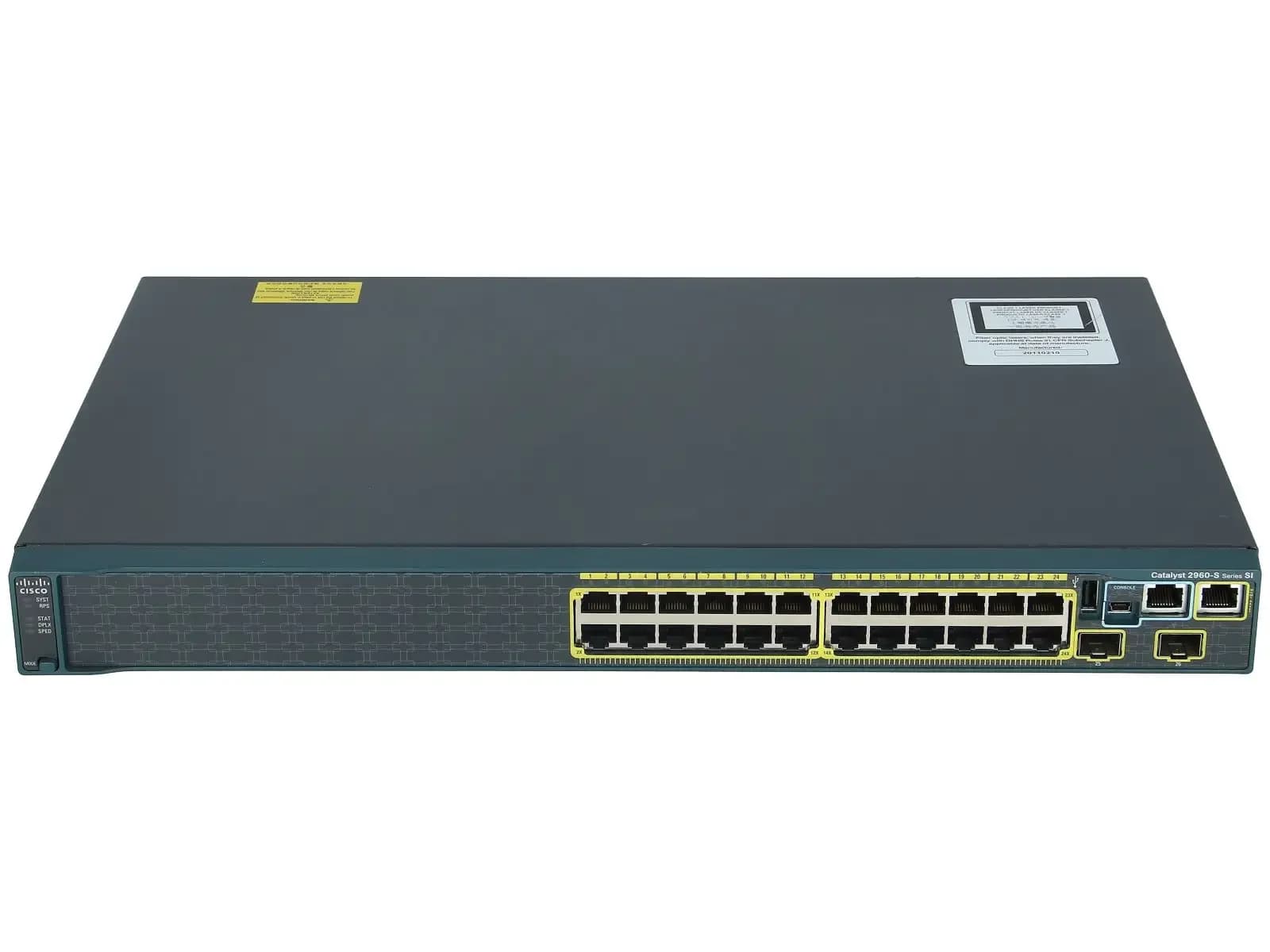 Cisco Catalyst 2960-SF 24 FE, PoE 370W, 2 x SFP, LAN Base (WS-C2960S-F24PS-L)