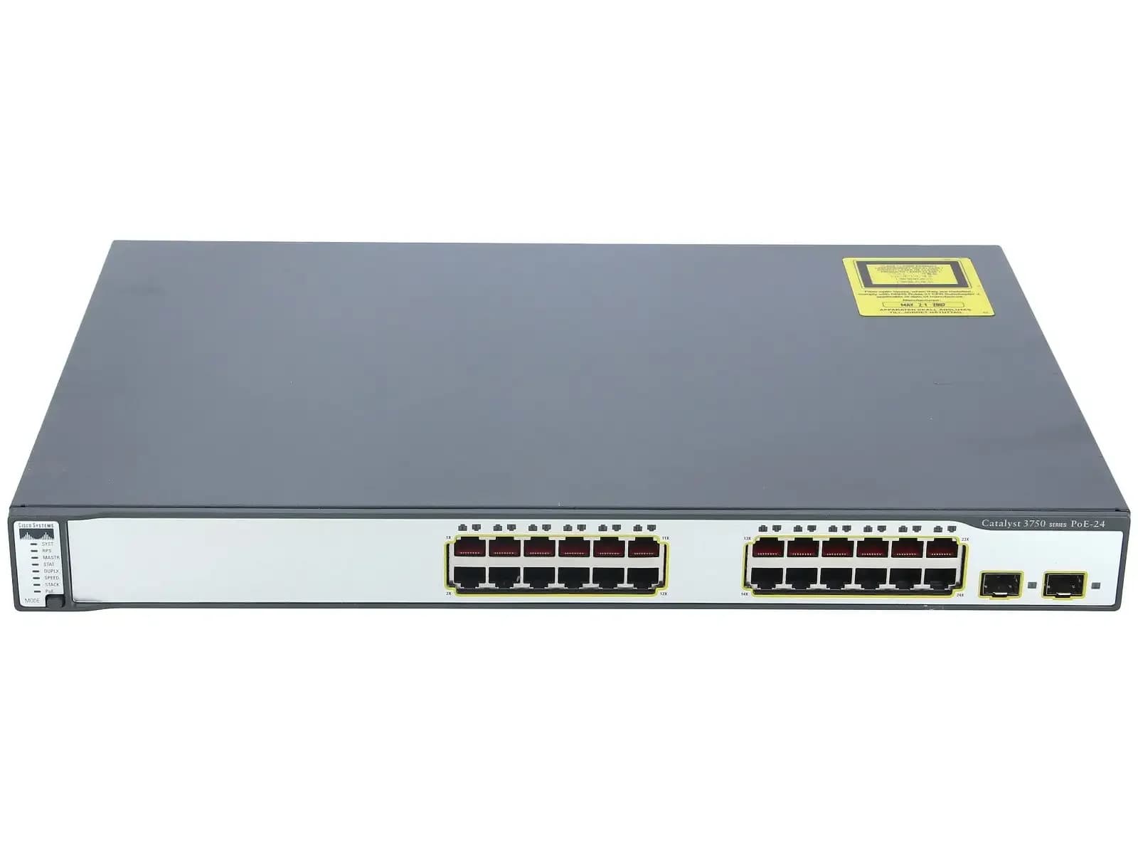 Cisco Catalyst 3750 24 10/100 PoE + 2 SFP Enhanced Image (WS-C3750-24PS-E)