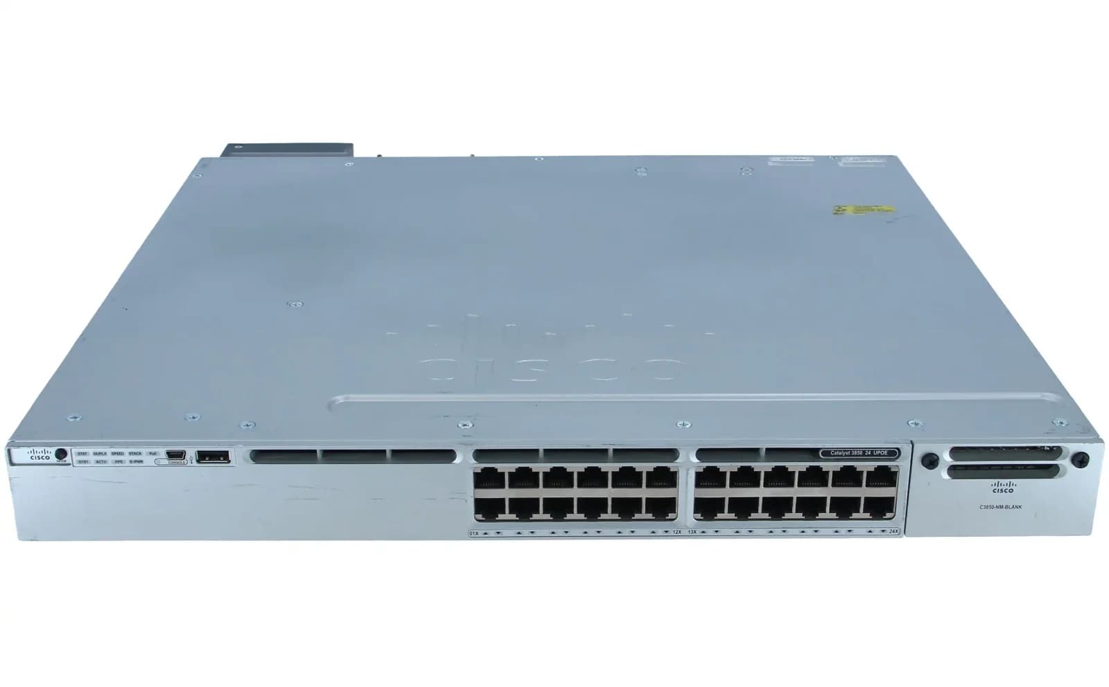 Cisco Catalyst 3850-24U-S, Switch, Glasfaser (LWL) 1.000 Mbps, 24-Port 1U, Kabellos rack модуль (WS-C3850-24U-S)