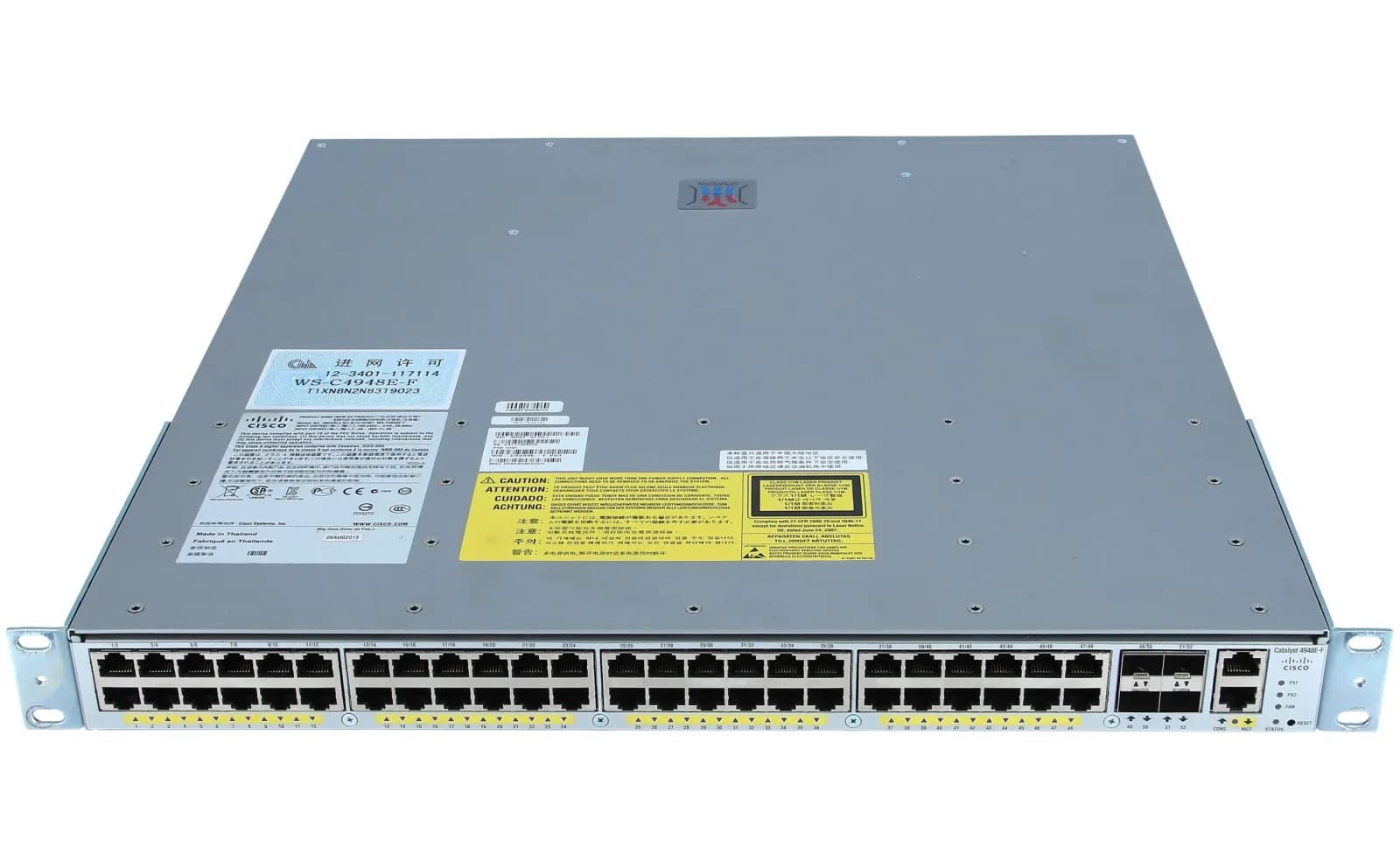 Cisco Cat 4948E-F,opt sw,48x 10/100/1000+ 4 SFP+,no PS,Fr Ext (WS-C4948E-F)
