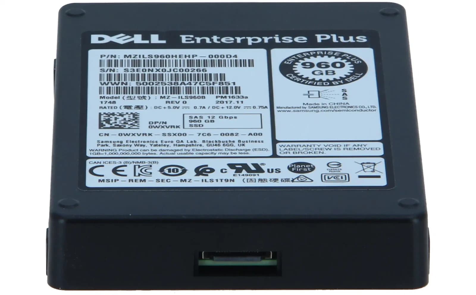 Dell 960GB SAS 12.0 Gbps 2.5 SSD (WXVRK)