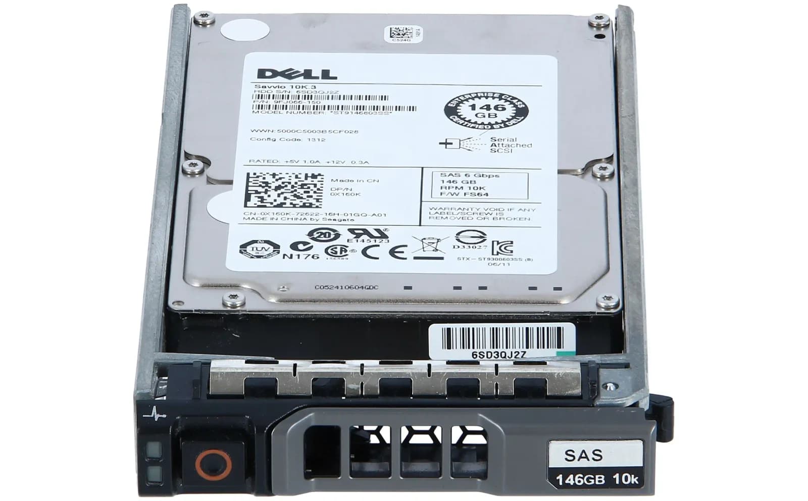 DELL 146GB 10K 2.5 6G SAS HDD (X160K)