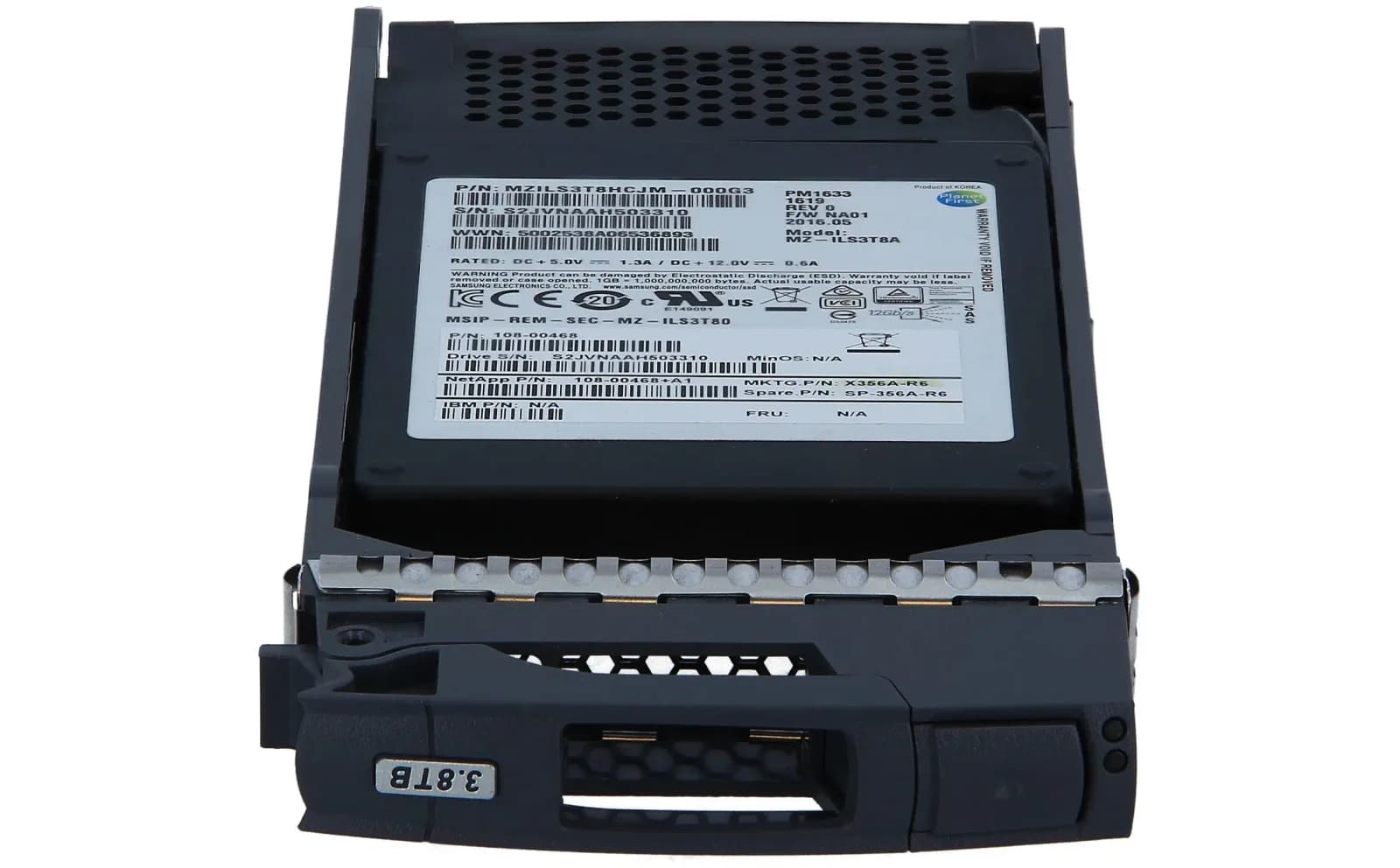 NetApp Solid-State-Disk, 3.84 TB, Hot-Swap, 2.5" SFF (6.4 cm SFF) (X356A-R6)