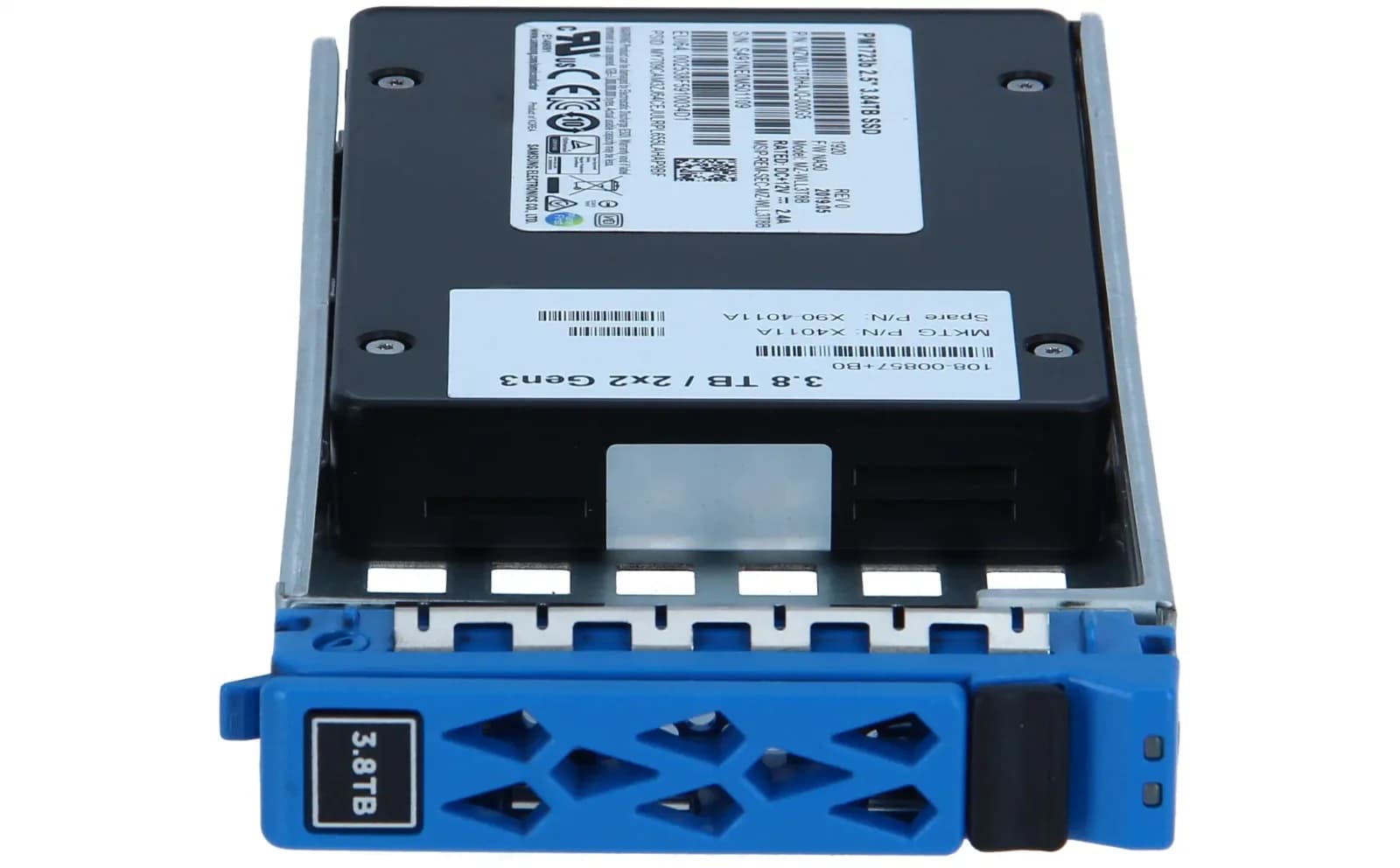 NetApp SSD, encrypted, 3.8 TB, PCIe (NVMe), Self-Encrypting Drive (SED) (X4011A)
